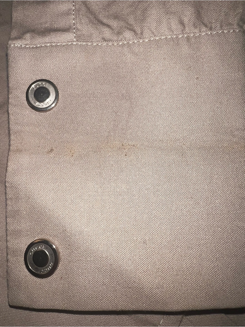 GUCCI Beige Button-Up Shirt - Classic Collared Made in ITALY 38 EU size 2 4 XS - Picture 12 of 13